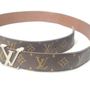 Louis Vuitton Monogram Initials Leather Belt - Brown/Tan